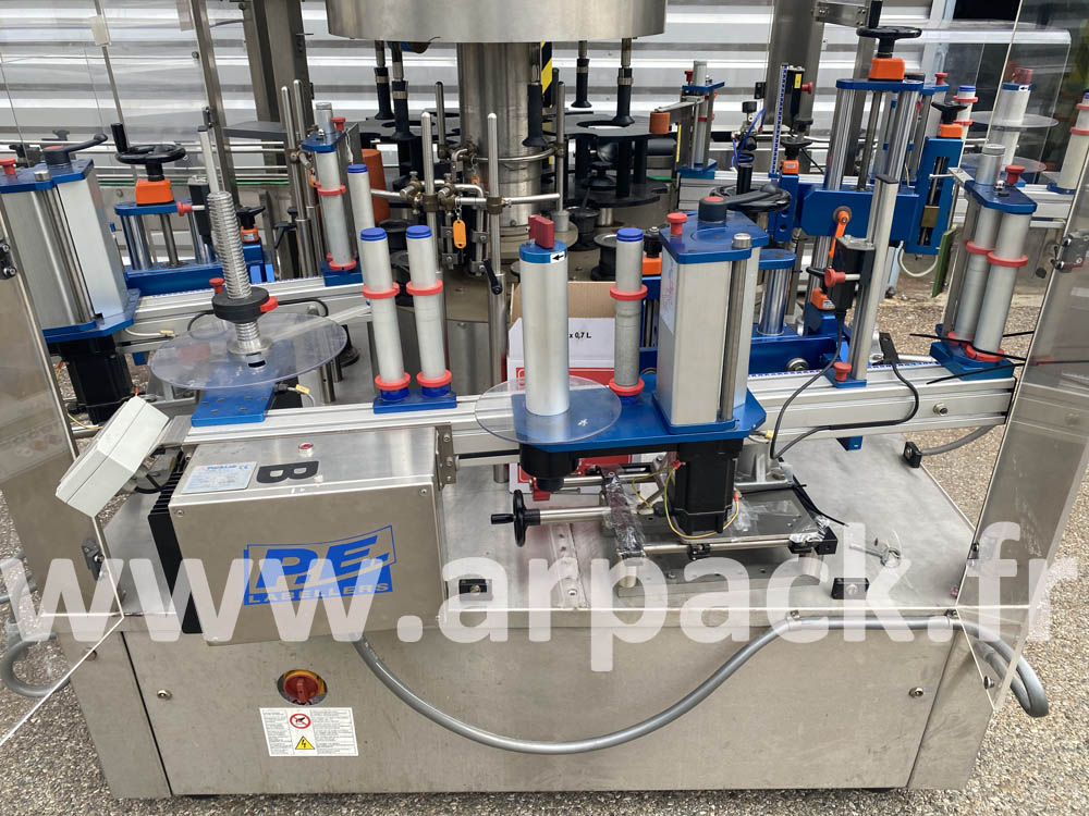 Used labelling machine PE for 3 self-adhesive labels